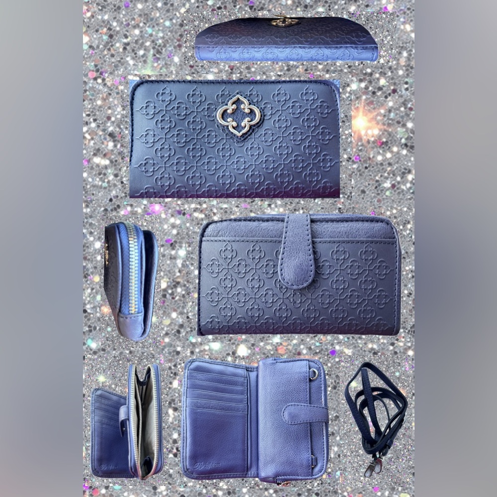 Brighton DOVIMA Like New Leather Bag, Crossbody Wallet, Orig Dust Bag, & Box - Picture 12 of 16